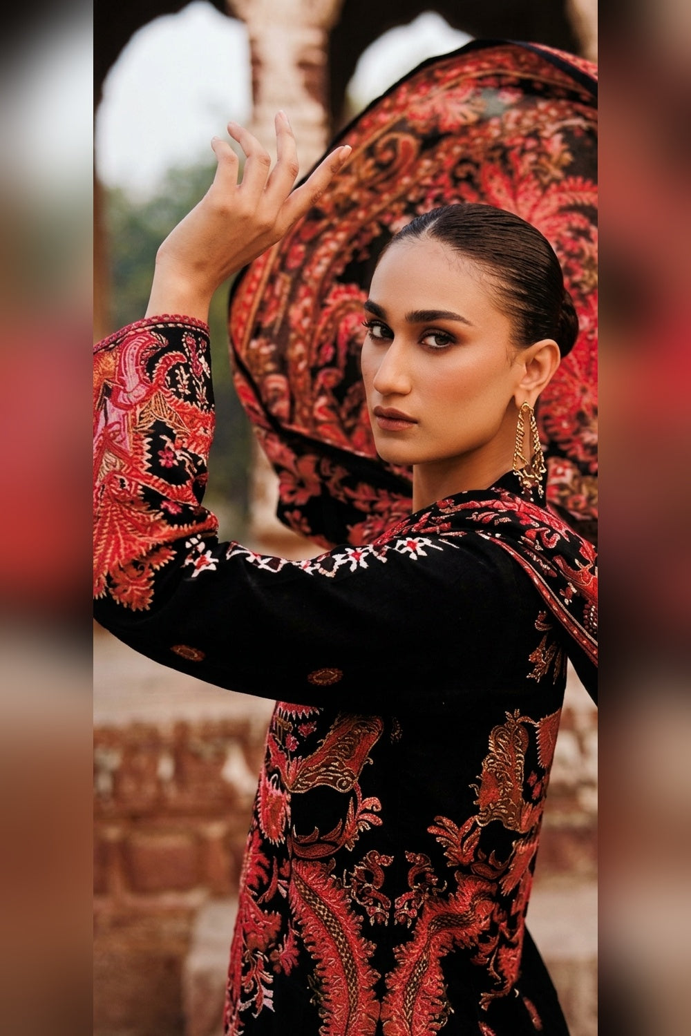 Classic Charm Khaddar Digital Printed 3 Piece Suit (Unstitched)