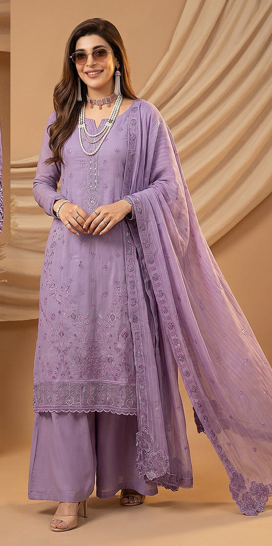 Bin Anwar Shaheen Luxury Embroidered 3-Piece Lawn Suit with Fancy Dupatta