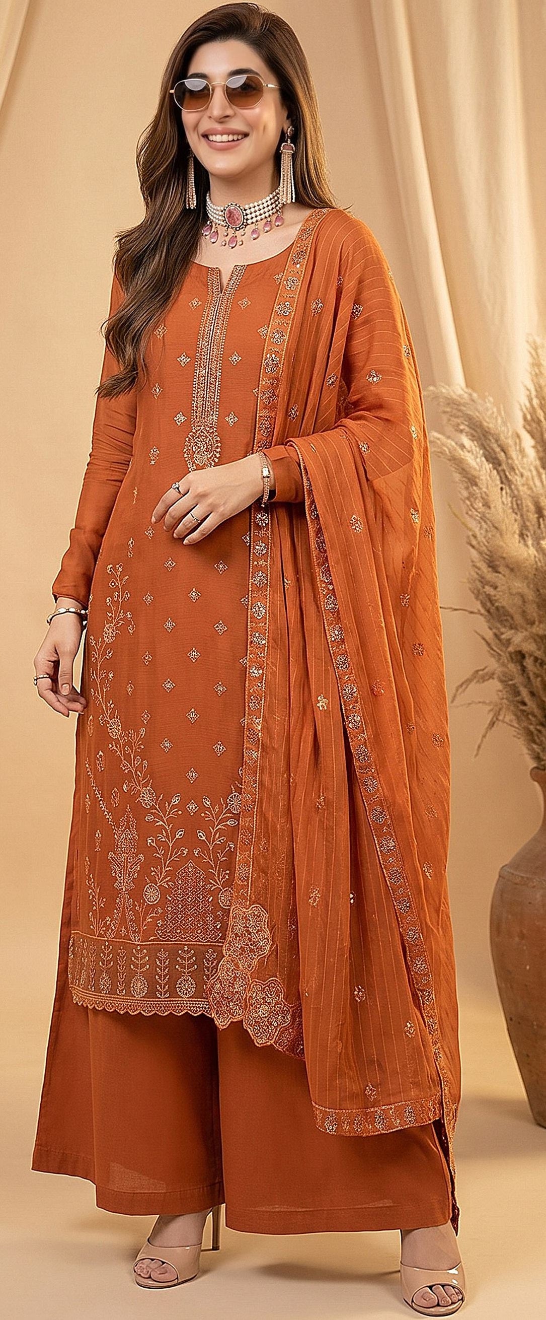 Bin Anwar Shaheen Luxury Embroidered 3-Piece Lawn Suit with Fancy Dupatta