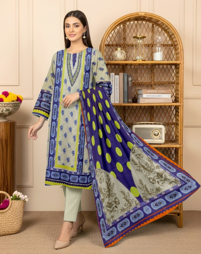 Luxury Lawn 3-Piece Suit Summer Collection