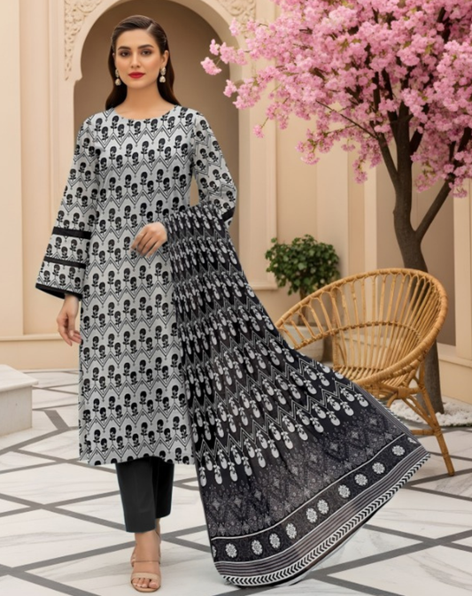 Premium Quality Lawn 3-Piece Printed