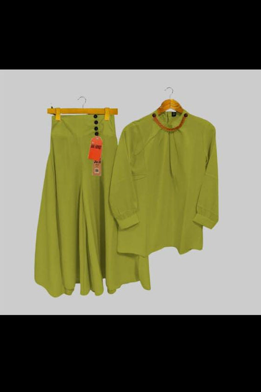 Elegant Western Olive green Two-Piece Suit