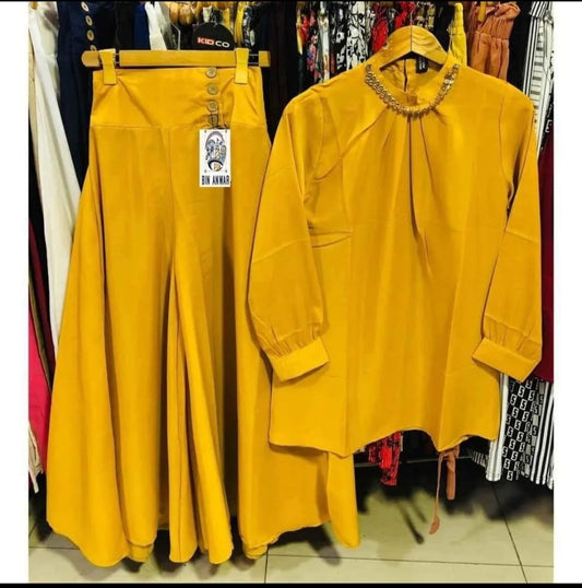 Elegant Mastard Western Two-Piece Suit