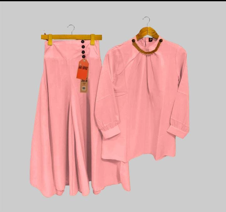 Elegant Western Rose Pink Two-Piece Suit