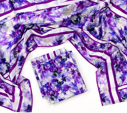 Premium Digital Print 3-Piece Unstitched Lawn Suit – All-Over 90/70 Bana Dora