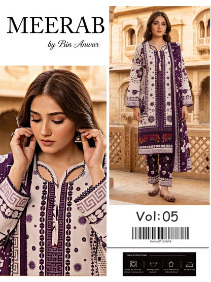 VOLUME NO 1 BUNDLE OF 10 KHADDAR UNSTITCHED 3 PEICE SUIT DIGITAL PRINT