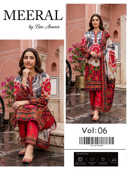 VOLUME NO 2 BUNDLE OF 10 KHADDAR UNSTITCHED 3 PEICE SUIT DIGITAL PRINT