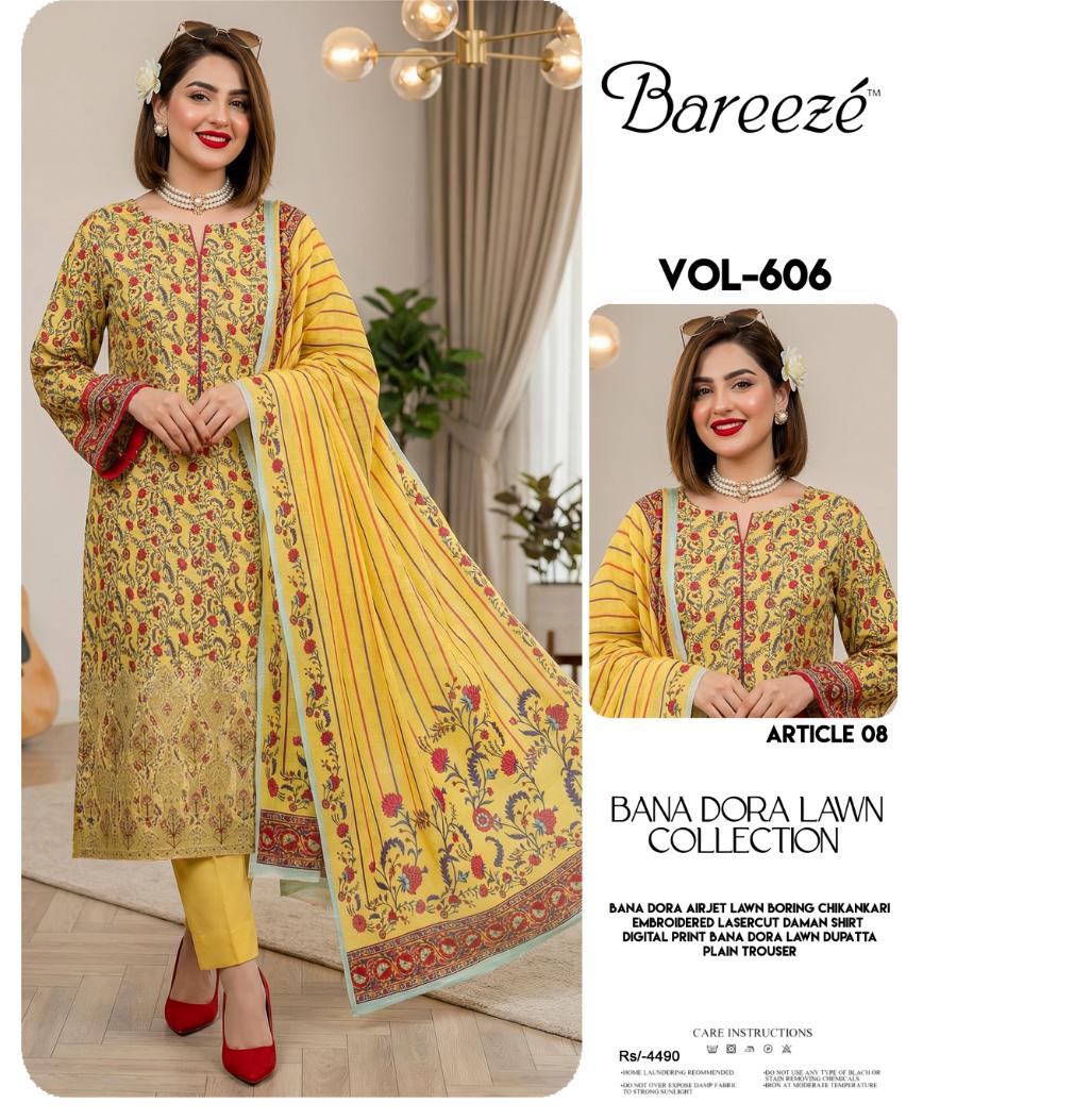 CHICKEN KARI LUXURY LAWN 3PEICE UNSTITCH