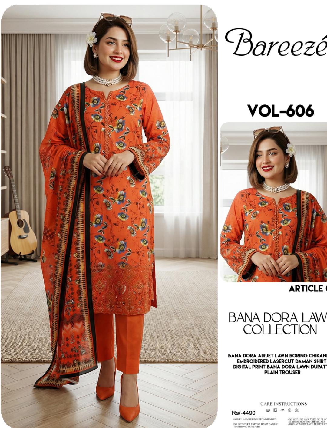 CHICKEN KARI LUXURY LAWN 3PEICE UNSTITCH