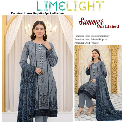 BUNDLE OF 10 SUITS LAWN UNSTITCH 3PEICE