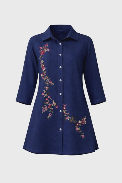 Embroidered Bana Dora Lawn Top (STITCHED)