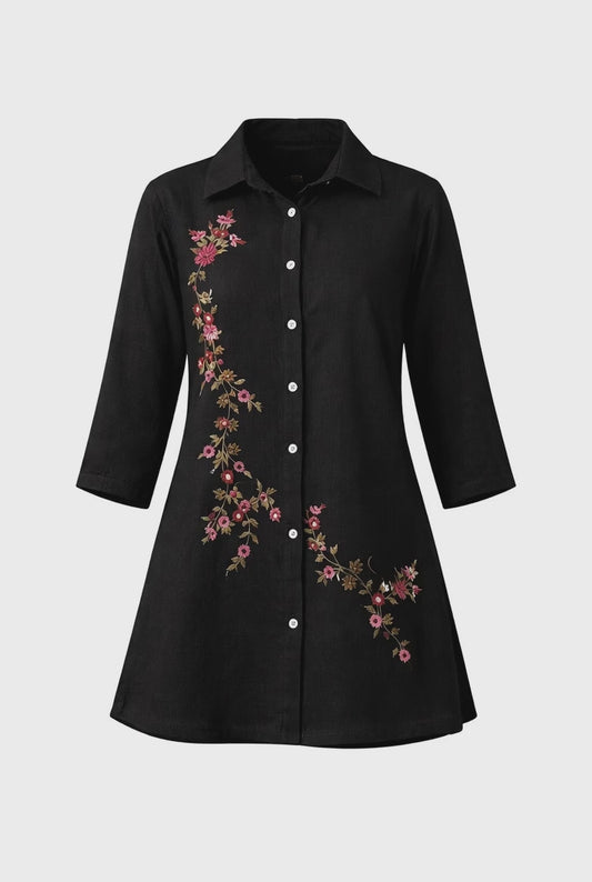 Embroidered Bana Dora Lawn Top (STITCHED)